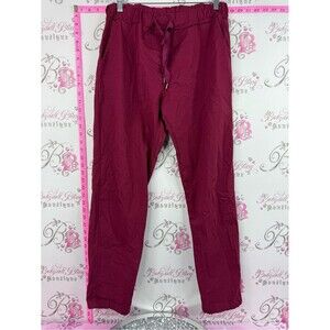 Made in Italy pants Drawstring Casual Pants in Deep Berry